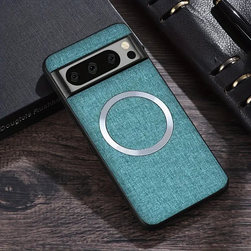 Minimalist Solid Color Fabric Magnetic Phone Case for Google Pixel