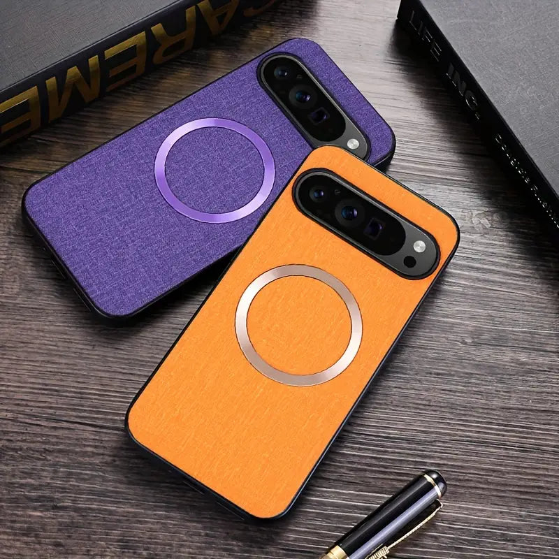 Minimalist Solid Color Fabric Magnetic Phone Case for Google Pixel