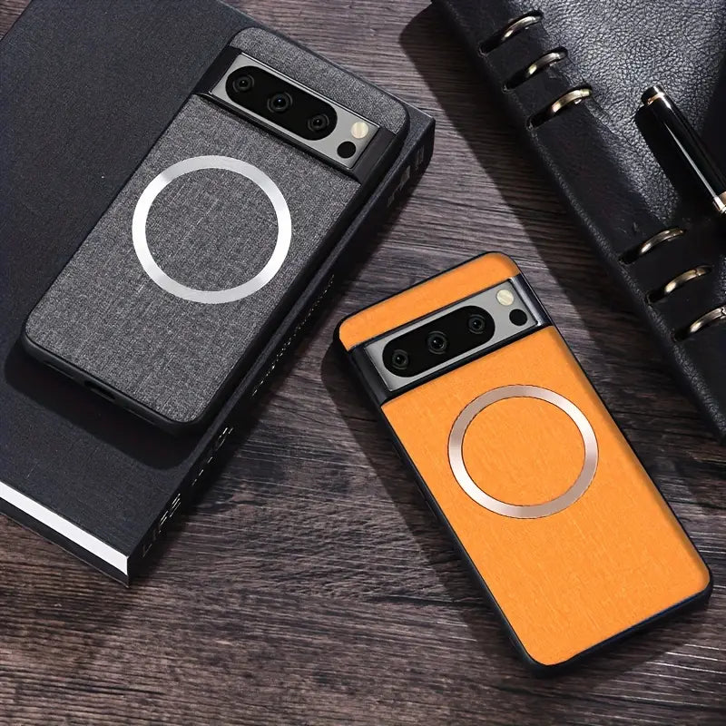 Minimalist Solid Color Fabric Magnetic Phone Case for Google Pixel