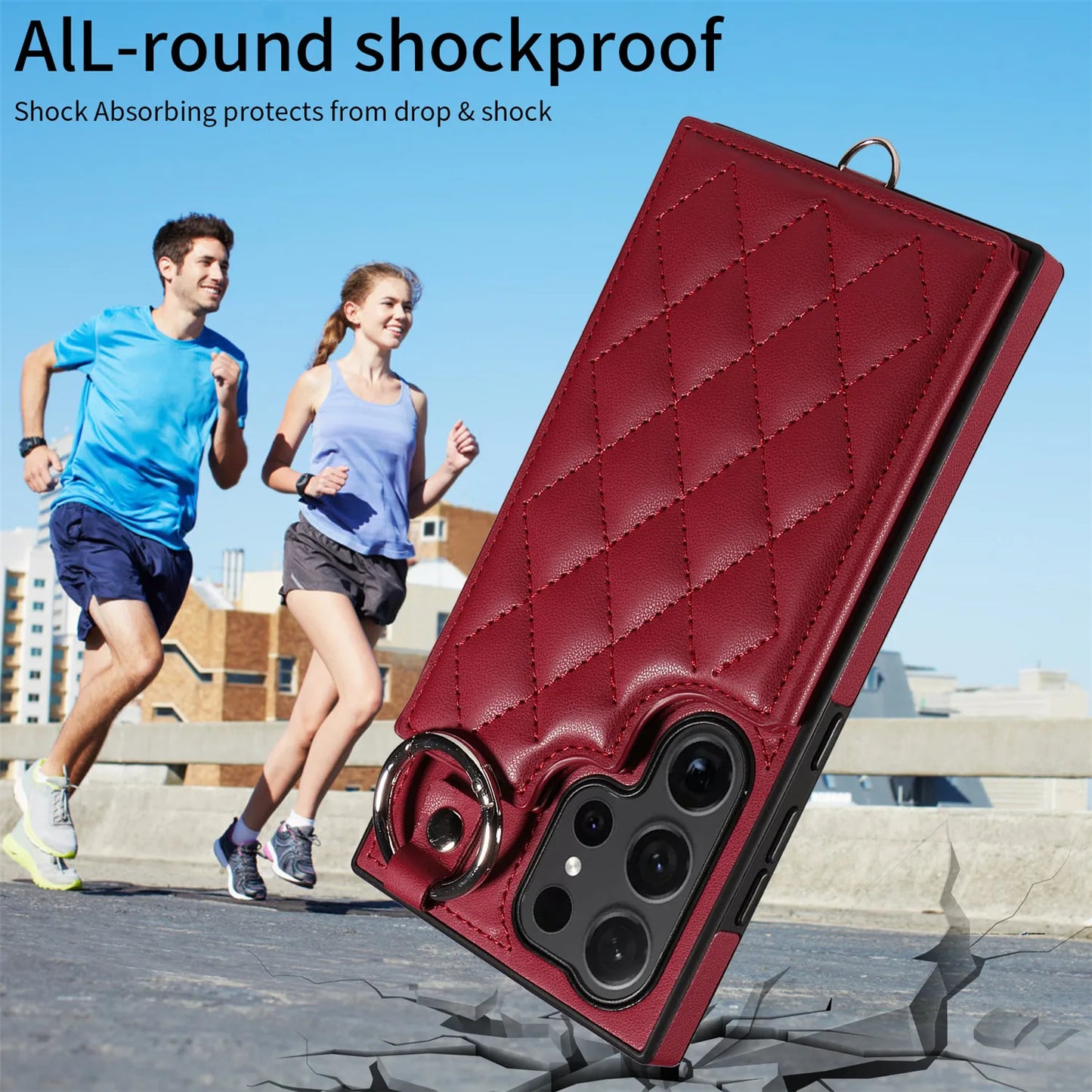 All-Around Shockproof Magnetic Leather Wallet Case for Samsung Galaxy