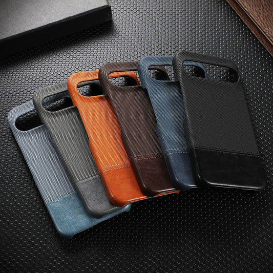 Two-color Stitching Plain Leather Texture Anti-fall Phone Case for Google Pixel