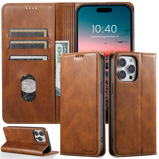 Luxury Leather Flip Case for iPhone