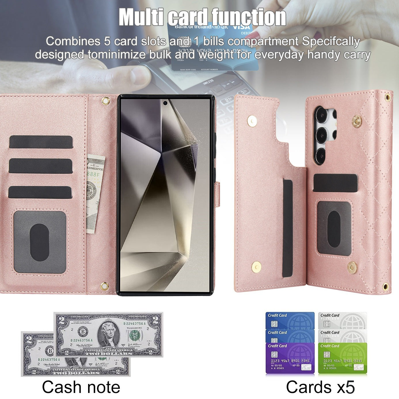 Multifunctional Crossbody Wallet Phone Case for Samsung Galaxy