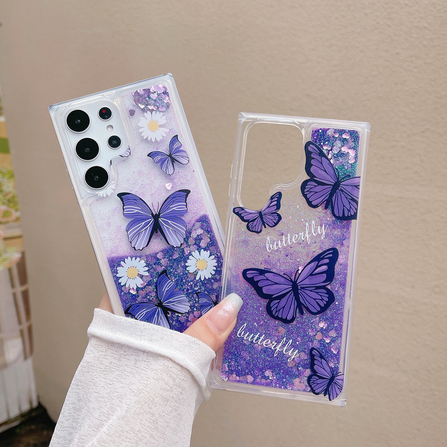 Quicksand Butterfly Phone Case for Samsung