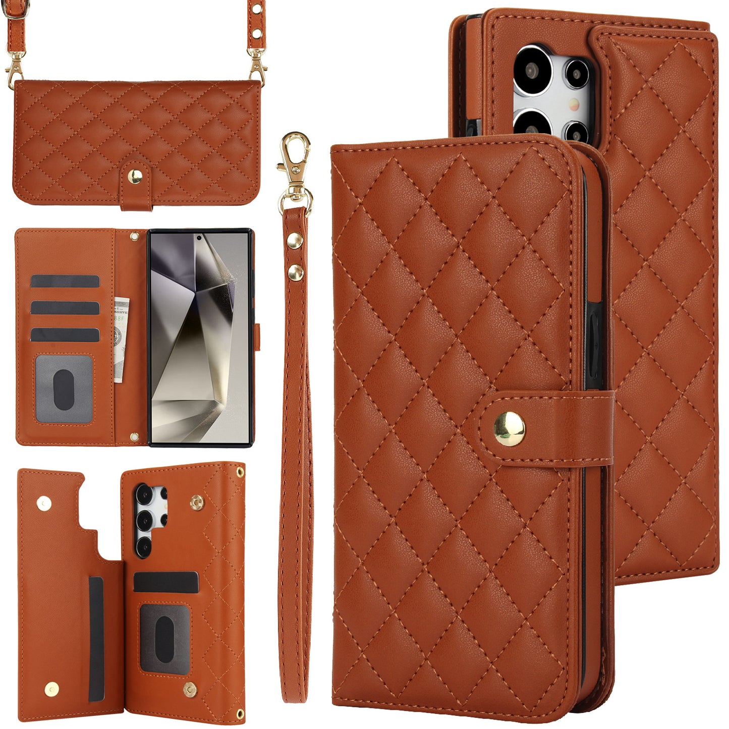 Multifunctional Crossbody Wallet Phone Case for Samsung Galaxy