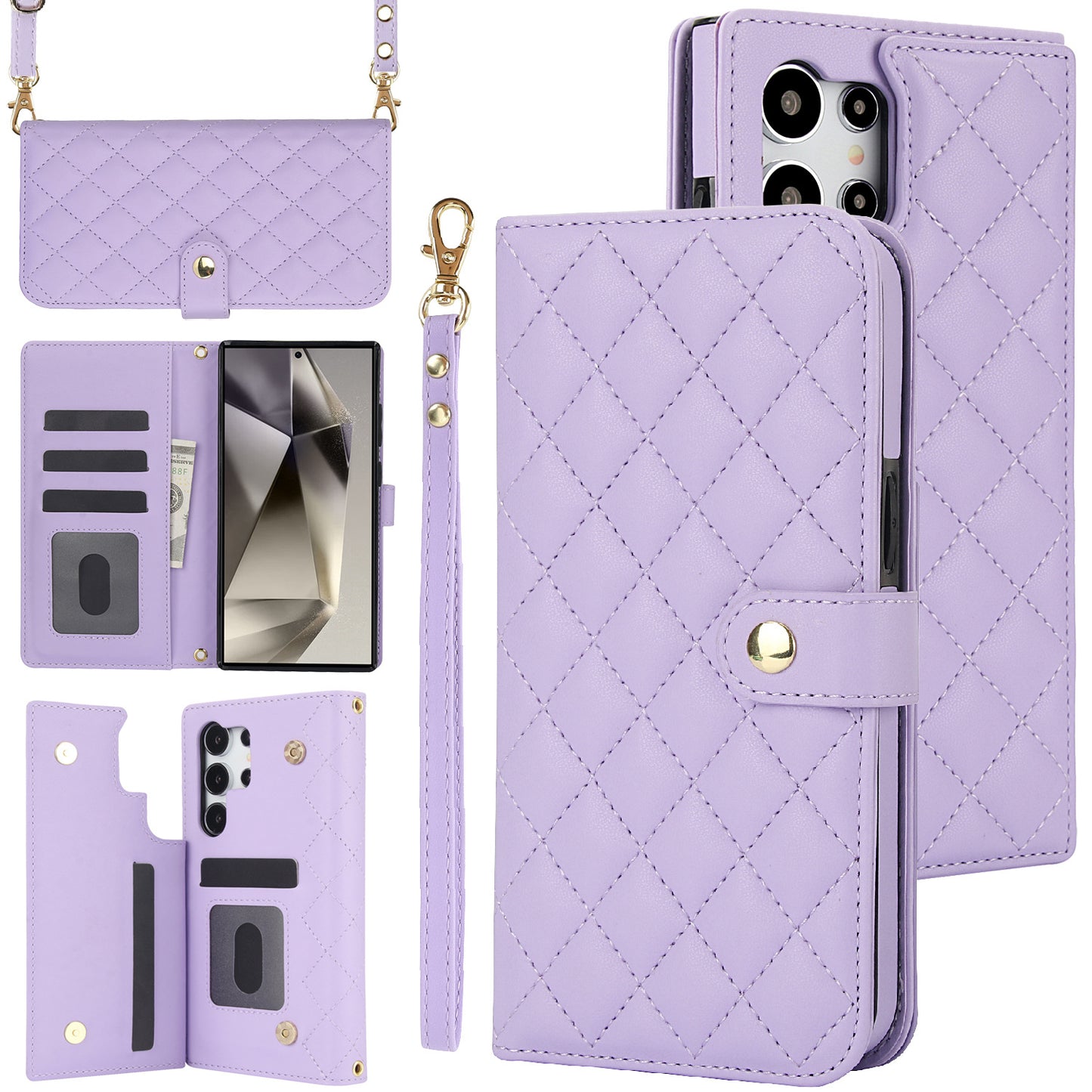 Multifunctional Crossbody Wallet Phone Case for Samsung Galaxy