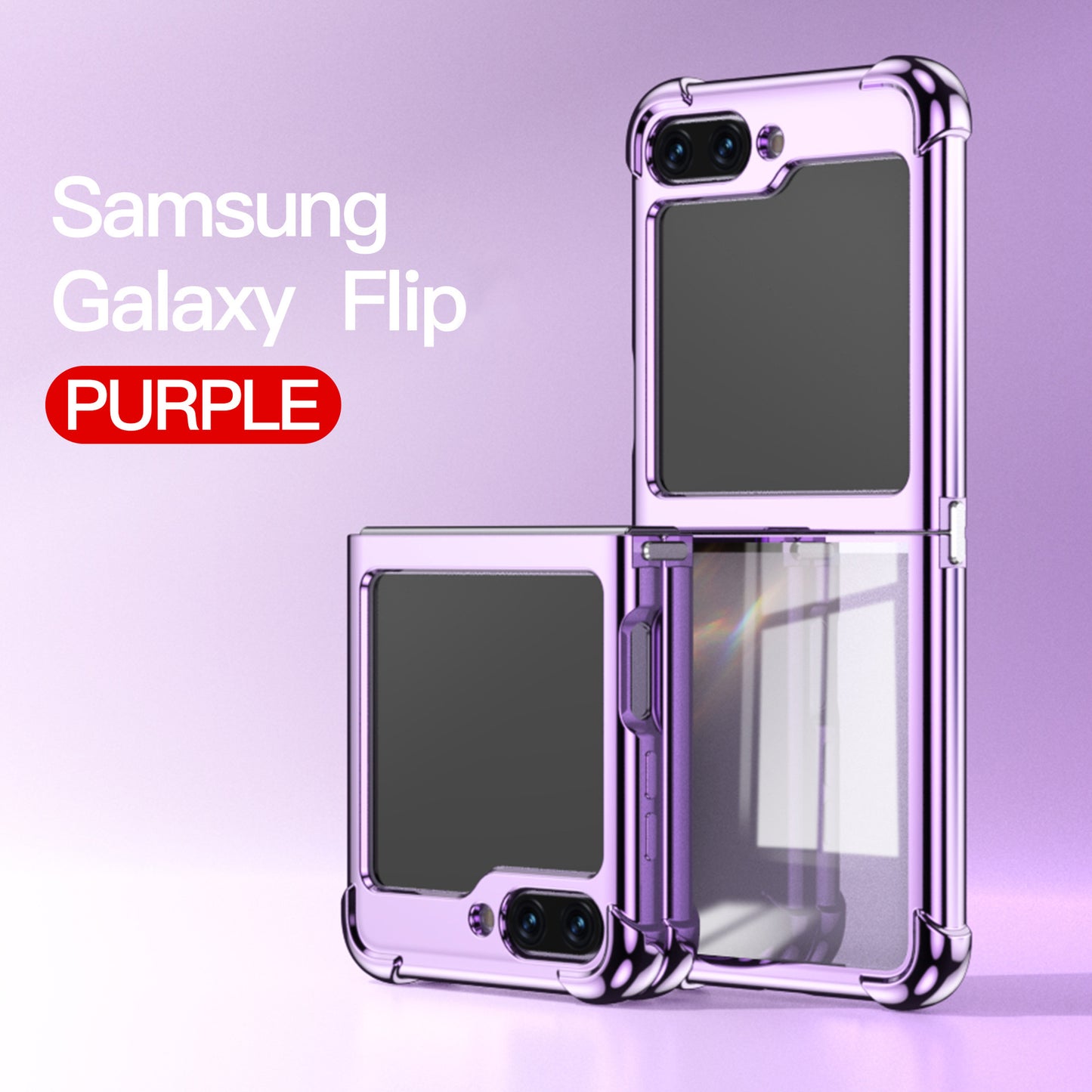 Electroplated Airbag Four-Corner Anti-Fall Protective Cover for Samsung Z Flip