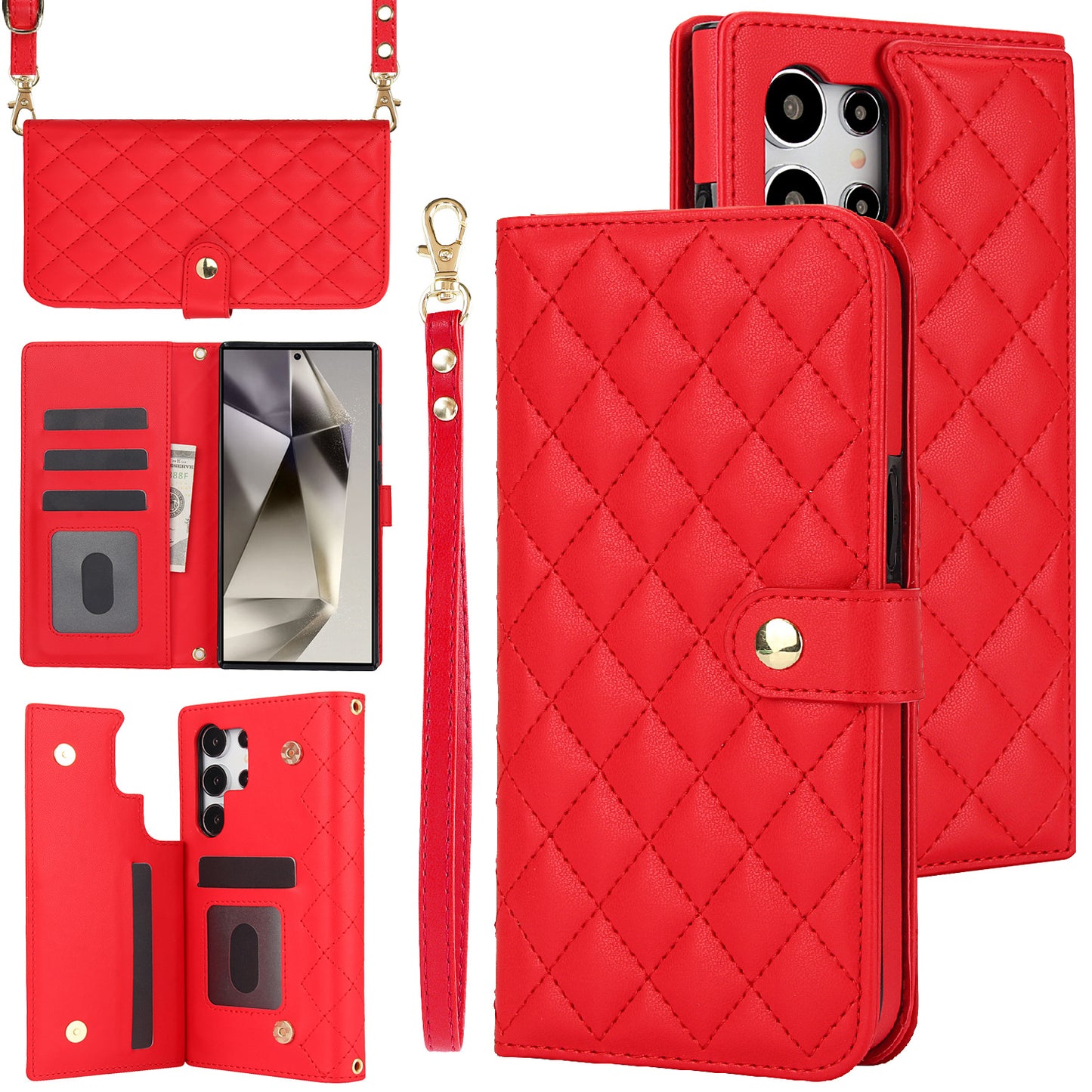 Multifunctional Crossbody Wallet Phone Case for Samsung Galaxy