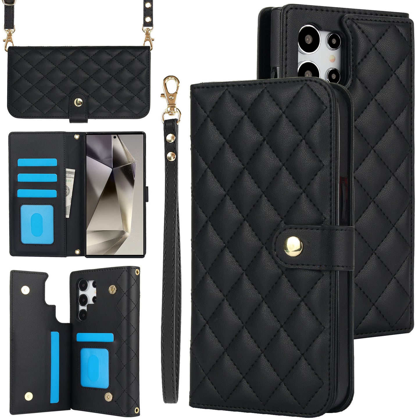 Multifunctional Crossbody Wallet Phone Case for Samsung Galaxy