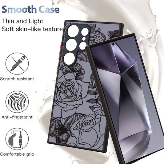 Luxury Rose Flower Plant Case for Samsung Galaxy