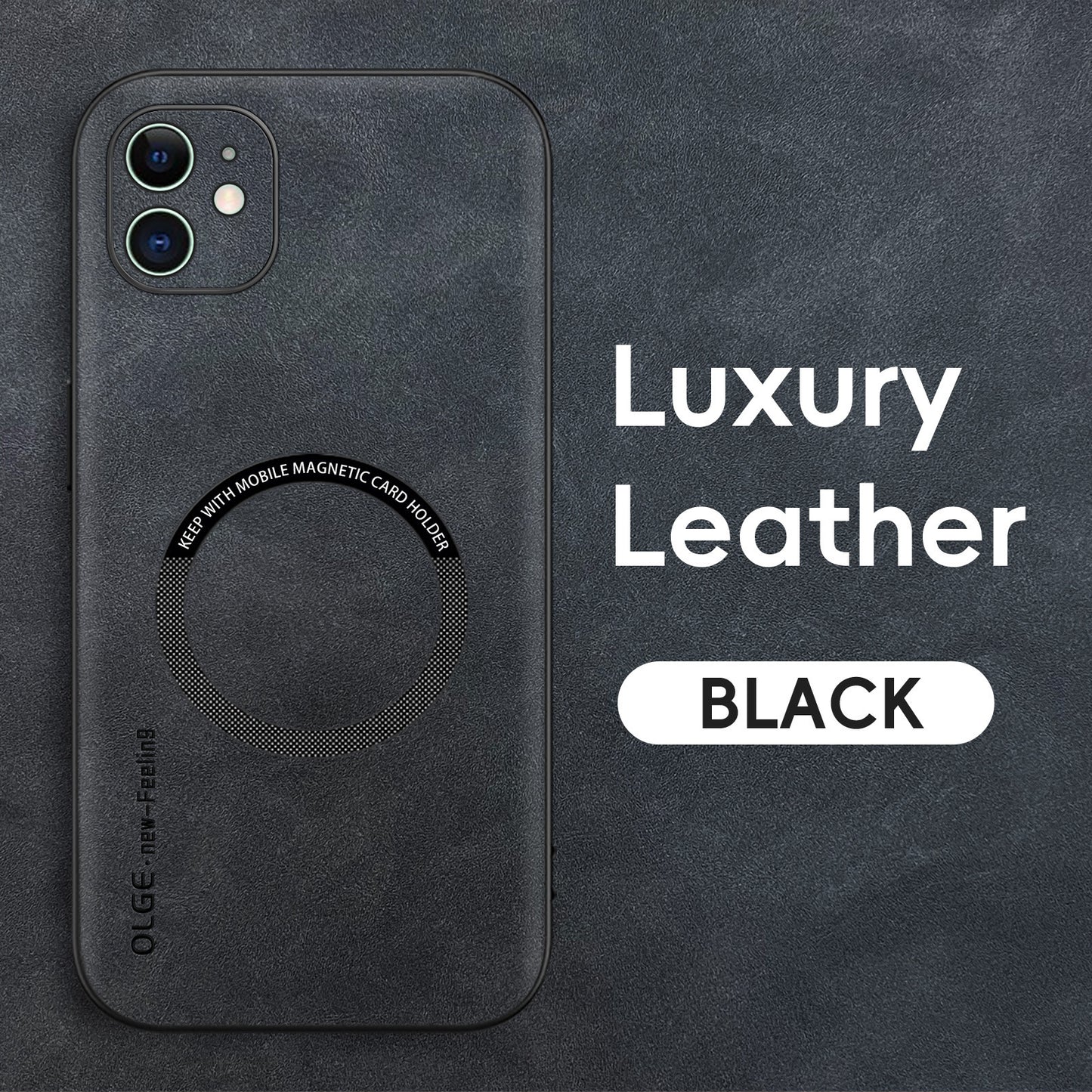 Retro Sheepskin Leather Magsafe Phone Case for iPhone