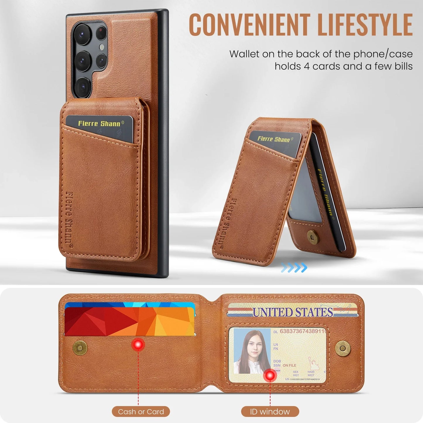 Retro 2 in 1 Magnetic Detachable Leather Wallet Phone Case for Samsung Galaxy