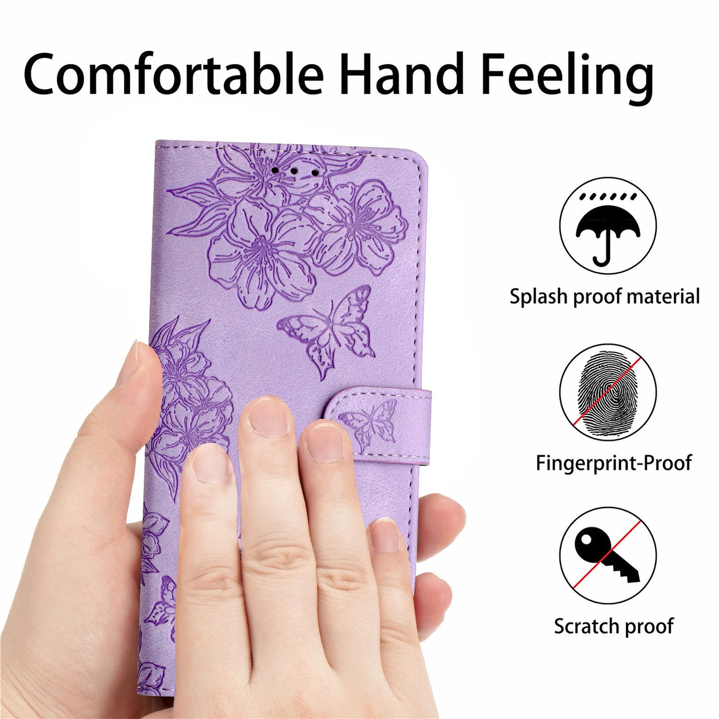 Floral Leather Wallet Phone Cover for Samsung Galaxy