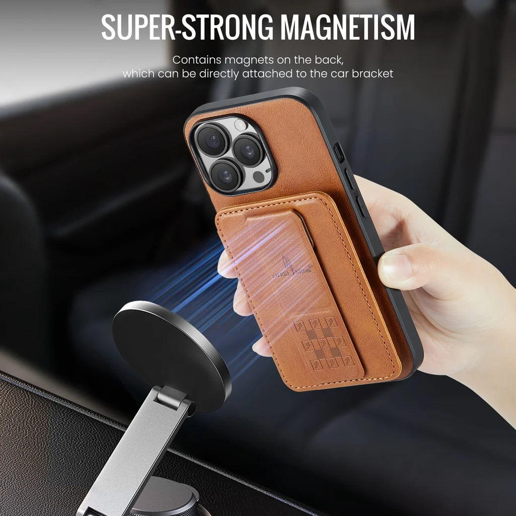 Wristband Magnetic Leather Case for iPhone