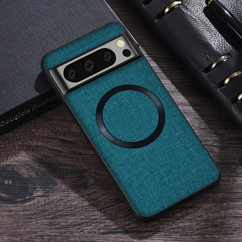 Minimalist Solid Color Fabric Magnetic Phone Case for Google Pixel